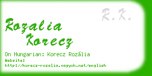 rozalia korecz business card