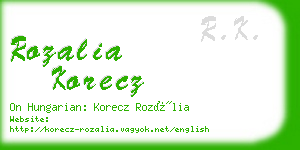 rozalia korecz business card